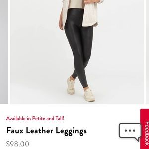 **BRAND NEW** SPANX Faux Leather Leggings
